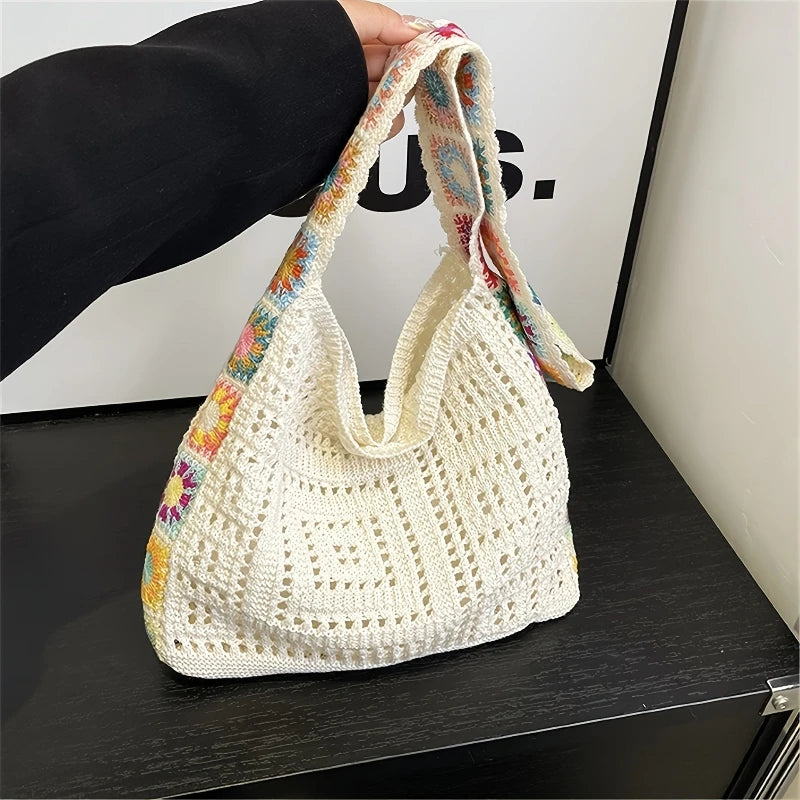 Crochet tote cream