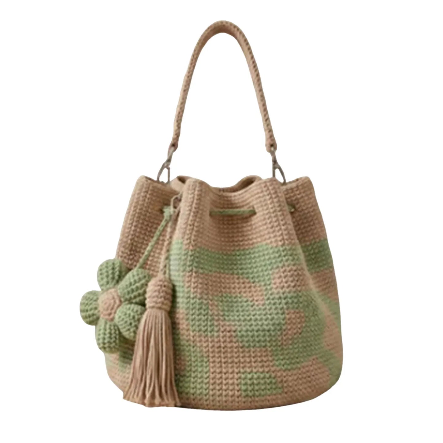 Handmade Crochet Flower Tote